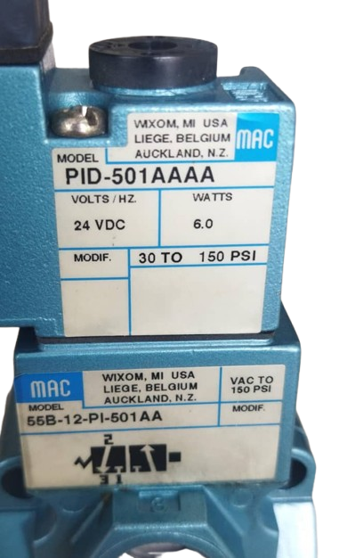 Mac Valves Model: 55b-12-pi-501ca 