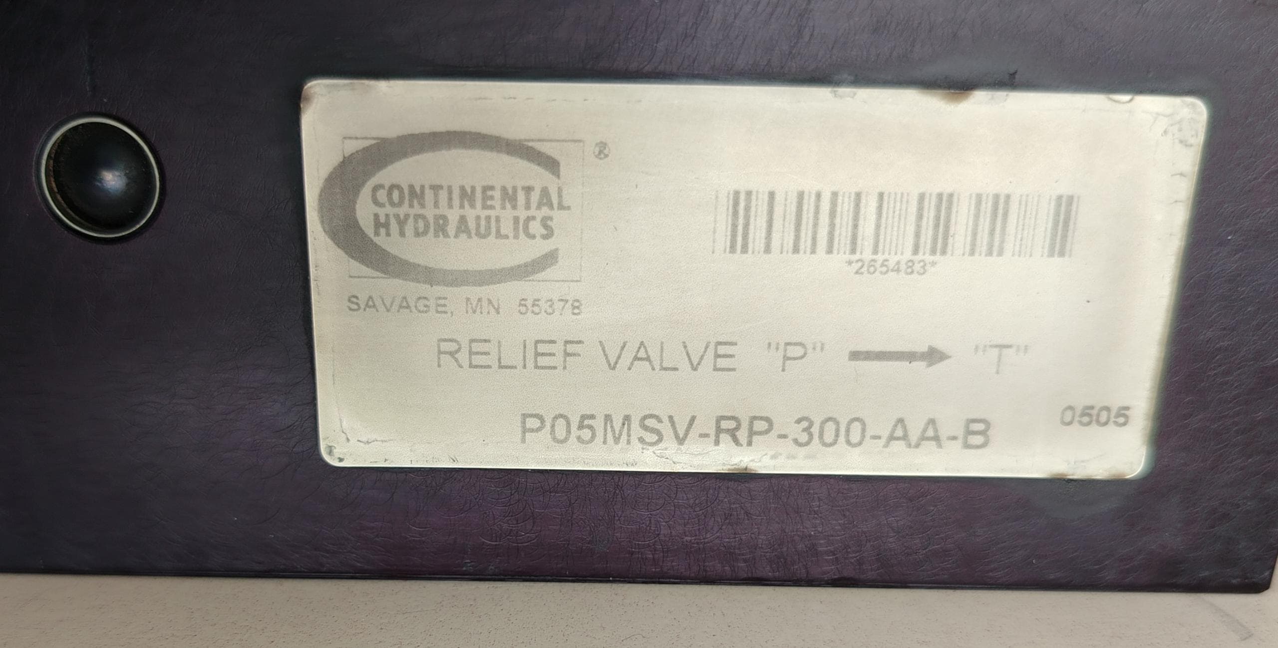 Válvula De Alivio P05msv-rp-300-aa-b 